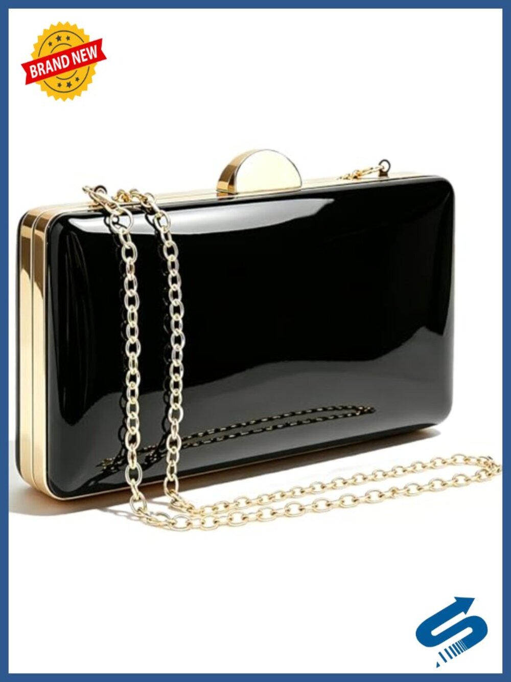 Patent Leather PU Evening Bag Clutch Purses for Women Formal Wedding Cocktail